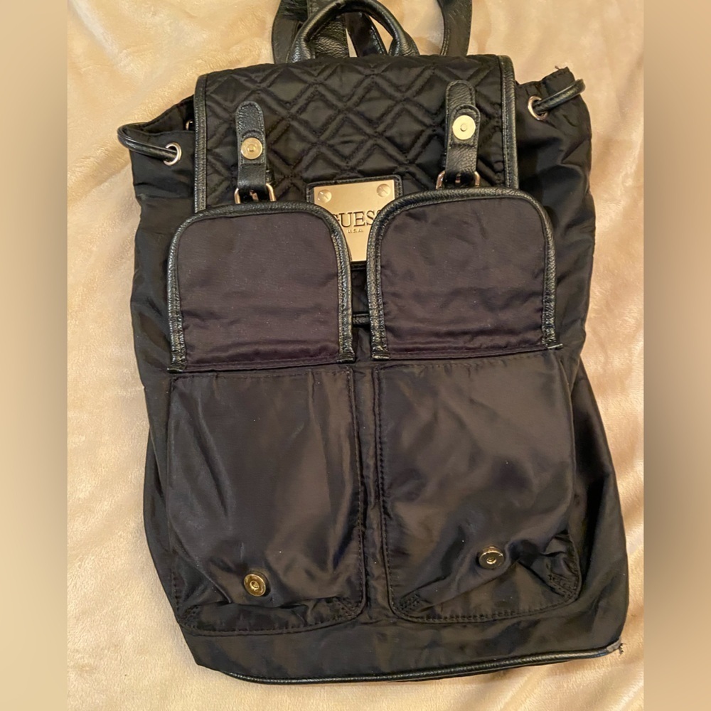 GUESS Black Quilted Backpack - Picture 6 of 16